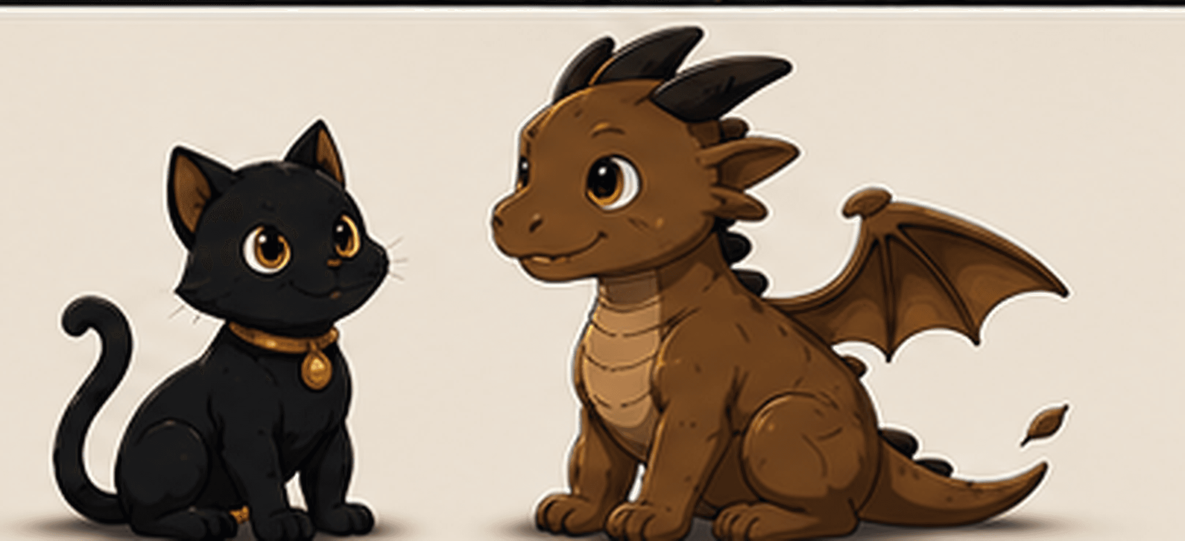 The Beyond Canon Cat and Dragon sharing a quiet moment together